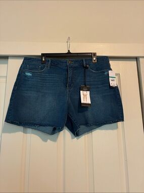sofia by sofia vergara Dark Blue Denim Cutoff Shorts